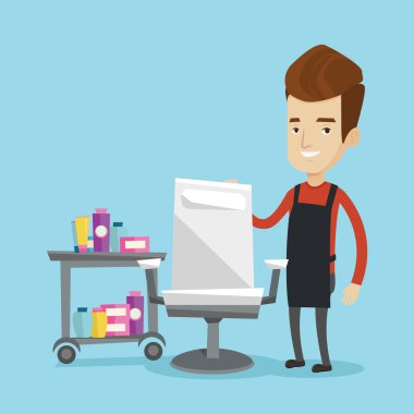 Kuaför Dükkanı işyerinde kuaförde.