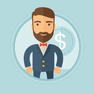 Doları para ile başarılı iş adamı.