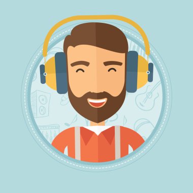 kulaklıklar müzik adamı.
