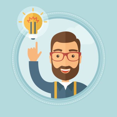 İş fikri olan işadamı.