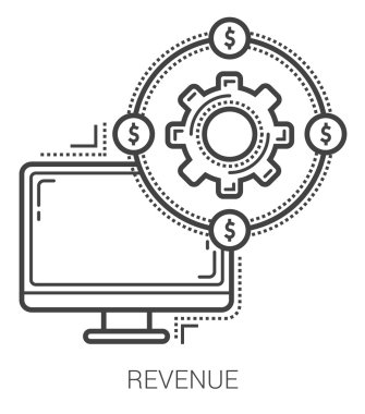 Gelir satır simgeler.