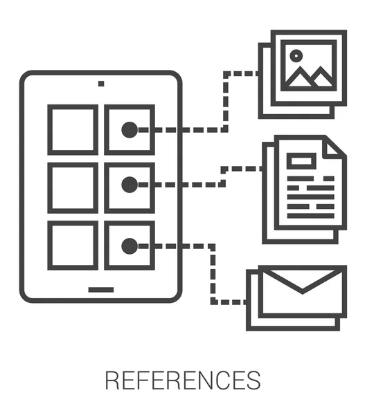 References line infographic. — Stock Vector