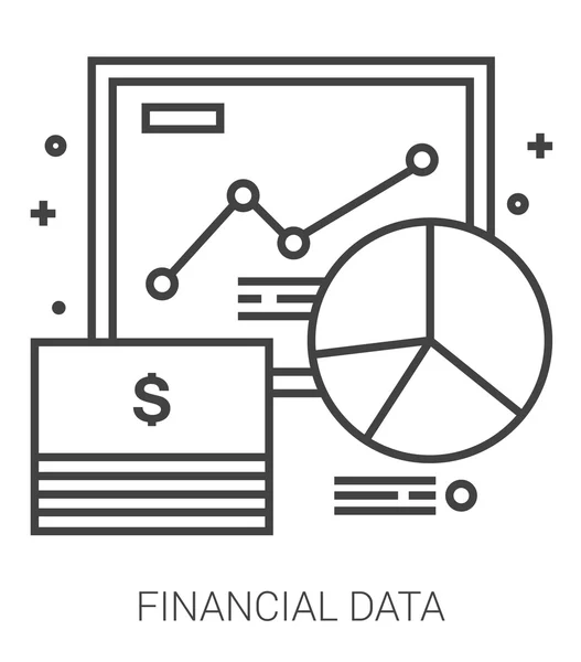 Finanční údaje linie infografika. — Stockový vektor