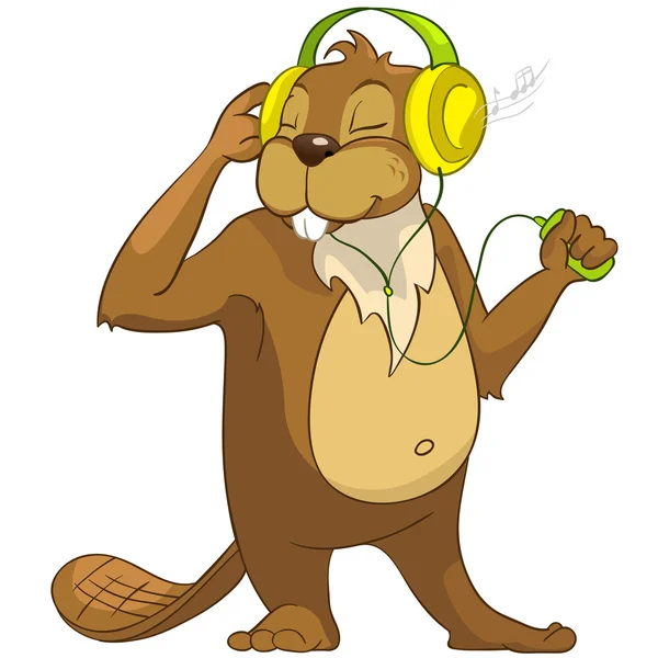 Cartoon Character Beaver — Stock Photo, Image