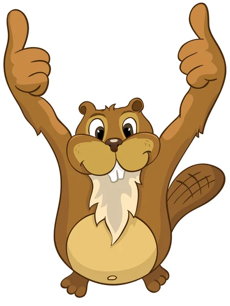 Cartoon Character Beaver — Stock Photo, Image