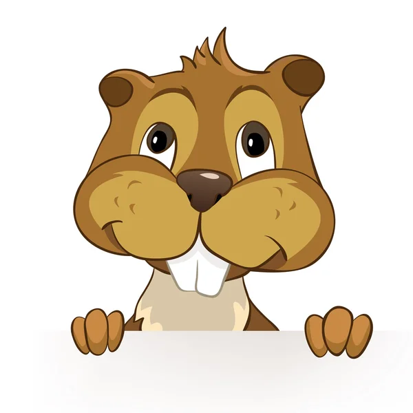 Cartoon Character Beaver — Stock Photo, Image