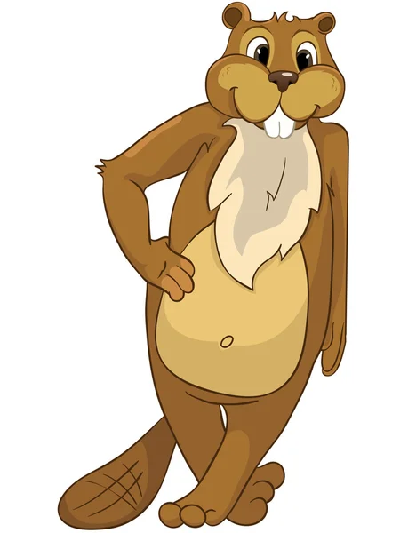 Cartoon Character Beaver — Stock Photo, Image