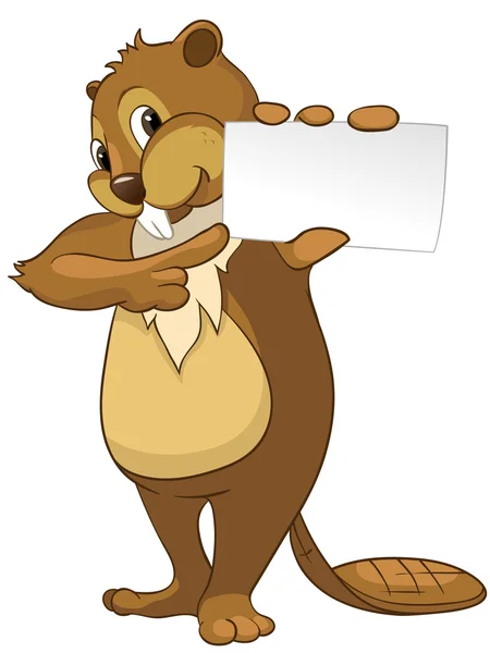 Desenhos animados Character Beaver — Fotografia de Stock