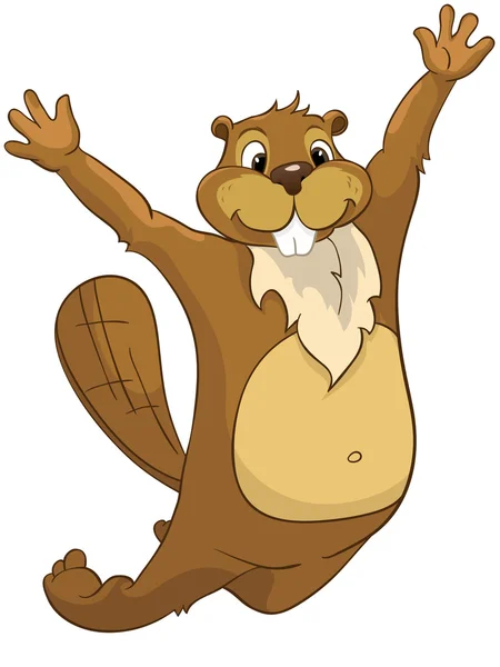 Cartoon Character Beaver — Stock Photo, Image