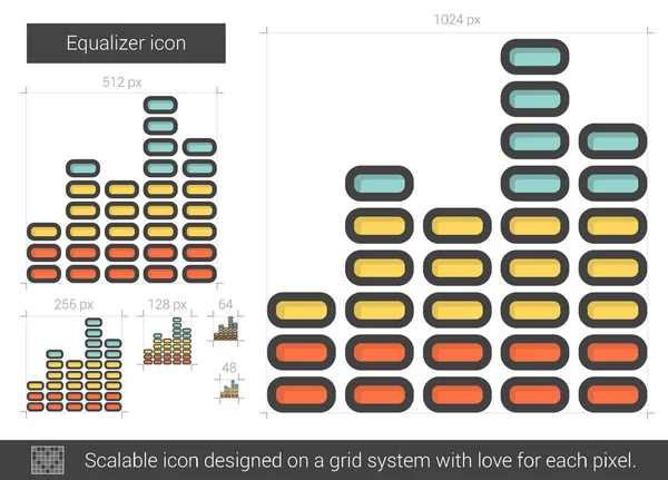 Equalizer lijn pictogram. — Stockvector