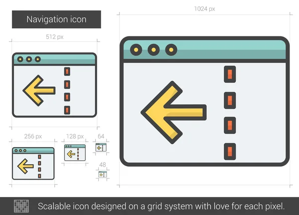 Navigatie lijn pictogram. — Stockvector