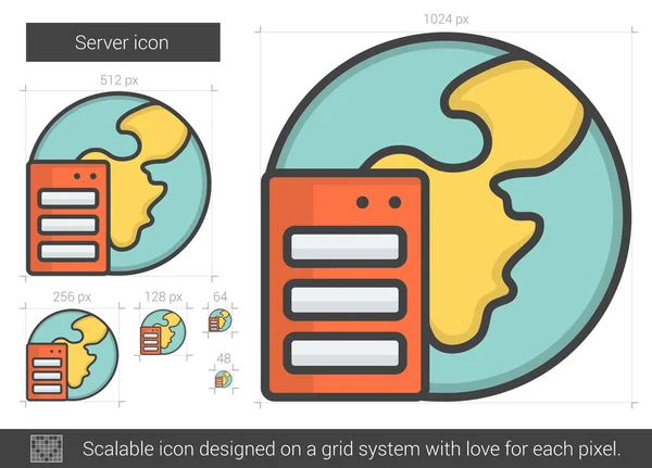 Server-Zeilensymbol. — Stockvektor