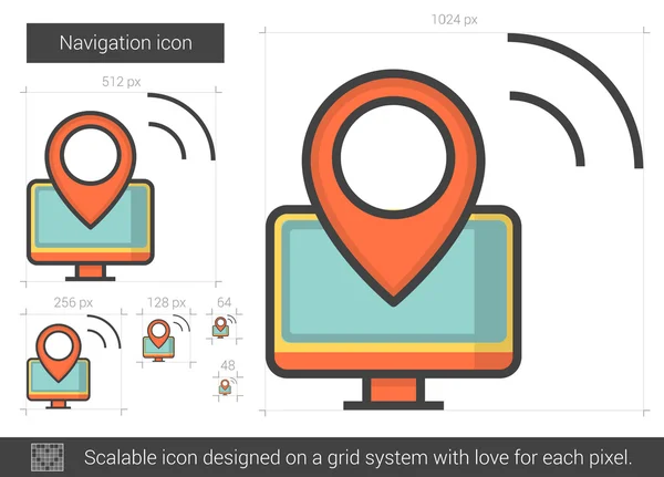 Ikona čáry navigace. — Stockový vektor