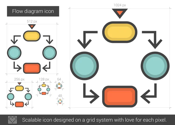 Icono de línea de diagrama de flujo . — Archivo Imágenes Vectoriales