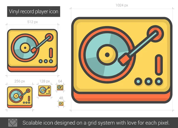Schallplattenspieler-Symbol. — Stockvektor