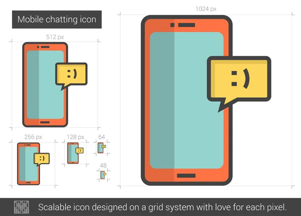Mobile chat ligne icône . — Image vectorielle