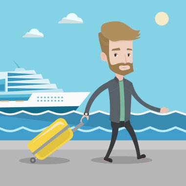 Yolcu gidiş gemi için çanta.