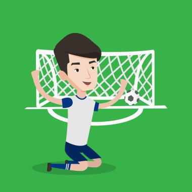 Futbol gol kutluyor puanlama.