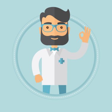 Doktor işaret ok vektör çizim gösterilen.