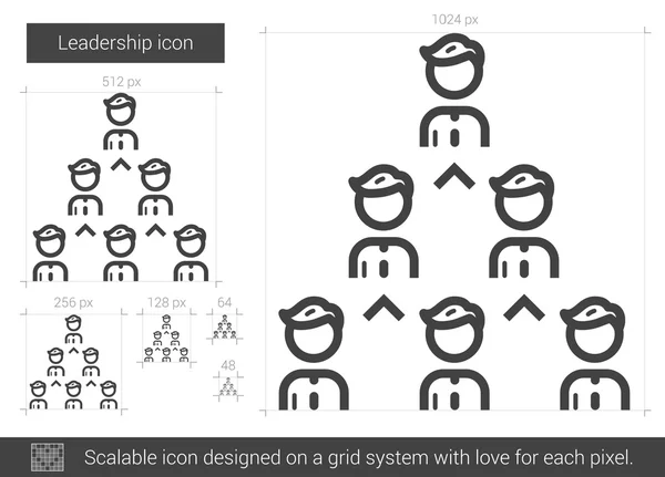 Ledarskapslinje ikon. — Stock vektor