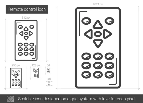 Ikon baris remote control. - Stok Vektor