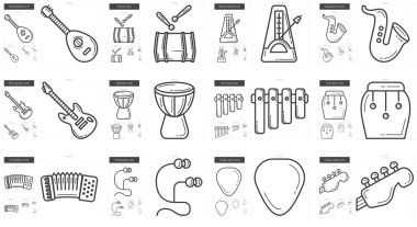 müzik çizgi Icon set.