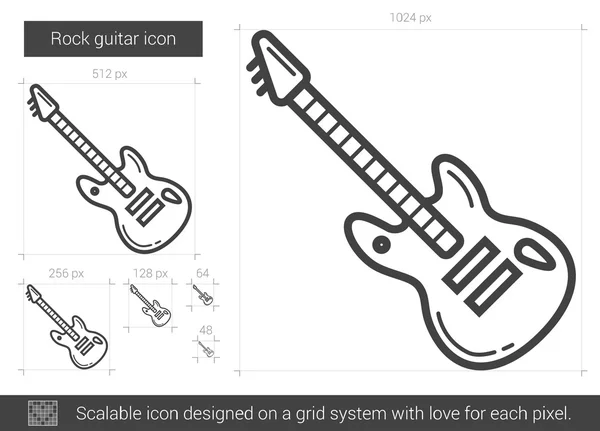 Rock gitár sor ikon. — Stock Vector