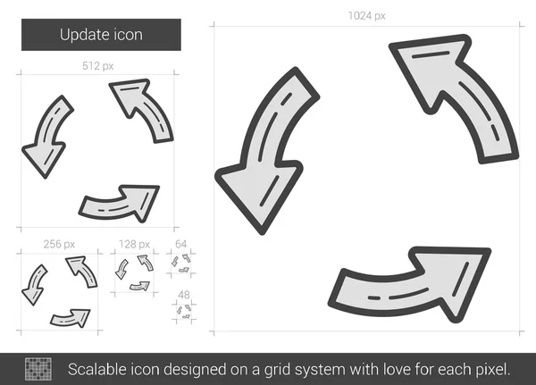 Ícone de linha de atualização. — Vetor de Stock