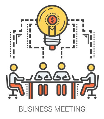 İş hattı Infographic Toplantı.