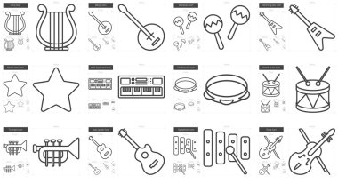 müzik çizgi Icon set.