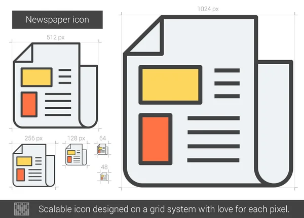 Krantenartikel pictogram. — Stockvector