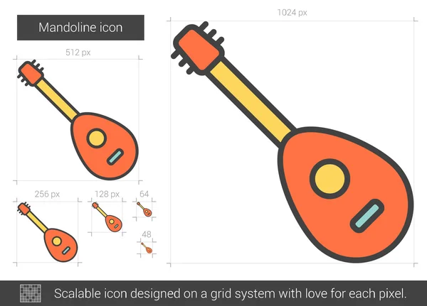 Mandoline Linie Symbol. — Stockvektor