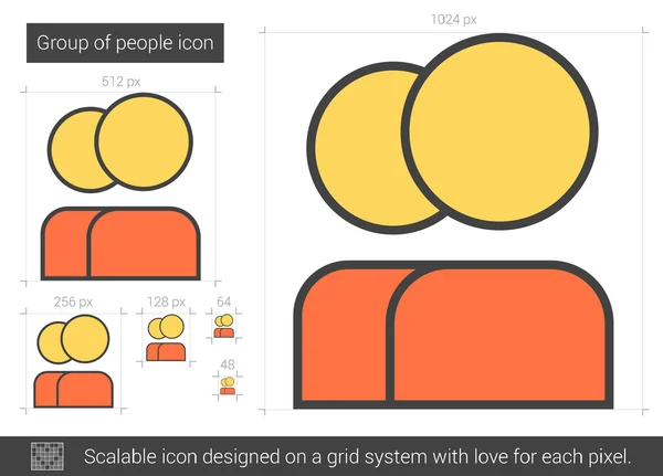 Grupp av människor ikon. — Stock vektor