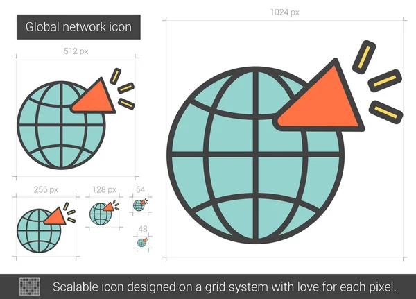 Globales Netzleitungssymbol. — Stockvektor
