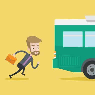 Otobüs koşan kilise adam.