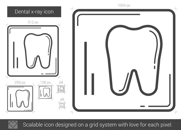 Dental röntgen ikon. — Stock vektor