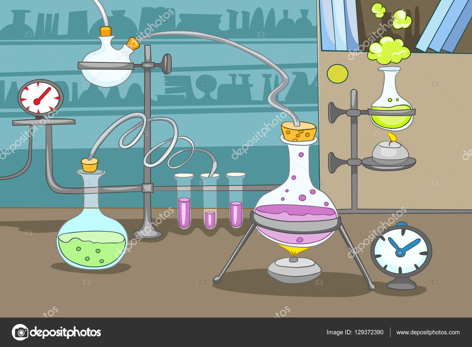 Cartoon background of chemical laboratory. Stock Photo by ©VisualGeneration 129372390 Cartoon background of chemical laboratory. Stock Photo by ©VisualGeneration 129372390