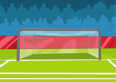 Çizgi film arka planını Futbol Stadyumu.