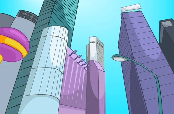 Cartoon Hintergrund der modernen Stadt. — Stockfoto
