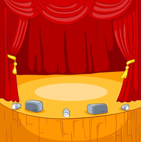 Cartoon achtergrond van theater podium. — Stockfoto