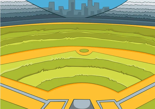 Cartoon background of baseball stadium. — Stock Photo, Image