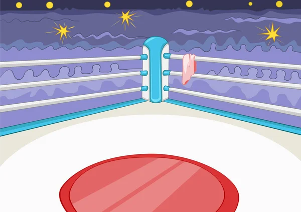 Cartoon background of boxing ring.
