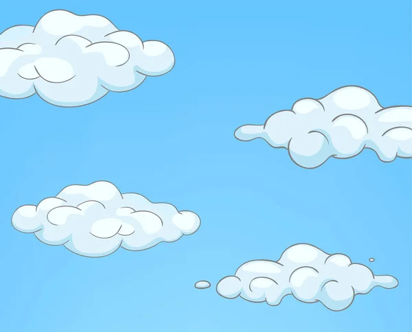 Cartoon Hintergrund des Himmels mit Wolken. — Stockfoto