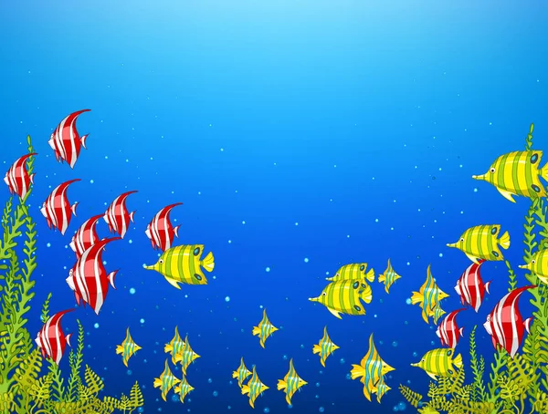 Cartoon background of underwater life. — Stock Photo, Image