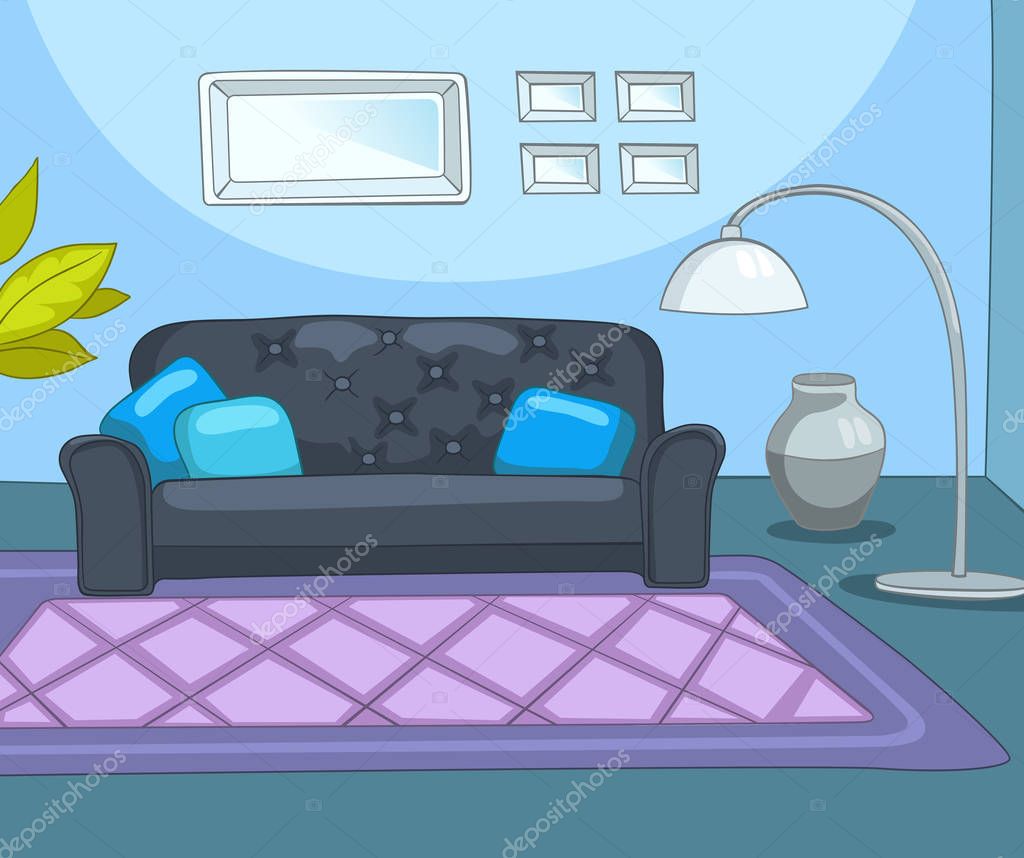 Cartoon background of living room. Stock Photo by ©VisualGeneration  129371520