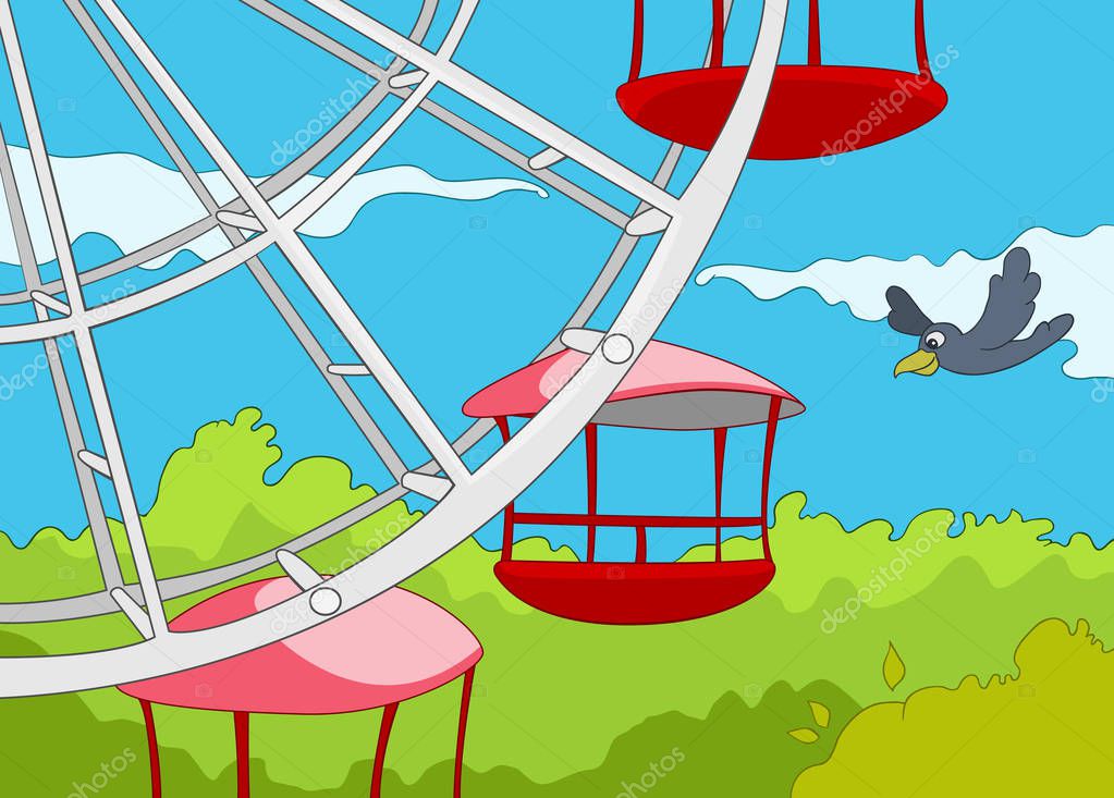 Cartoon background of amusement park. Stock Photo by ©VisualGeneration 129372472 Cartoon background of amusement park. Stock Photo by ©VisualGeneration 129372472