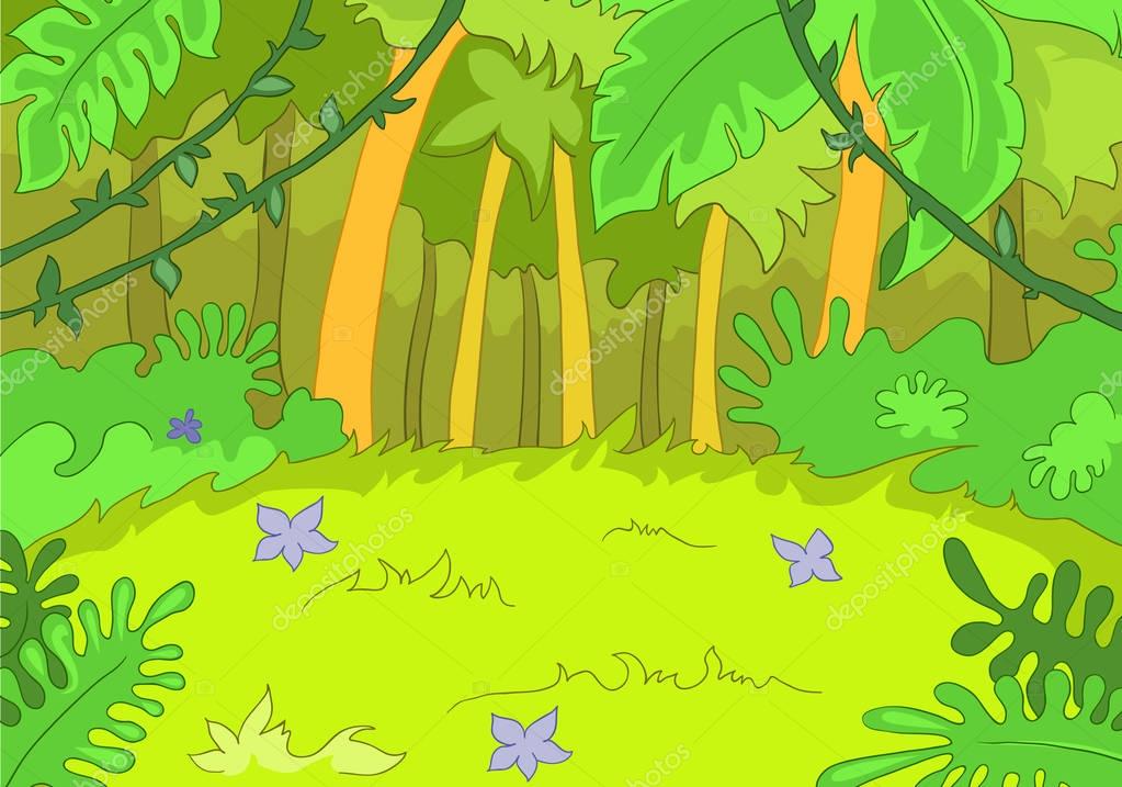 tree cartoon background