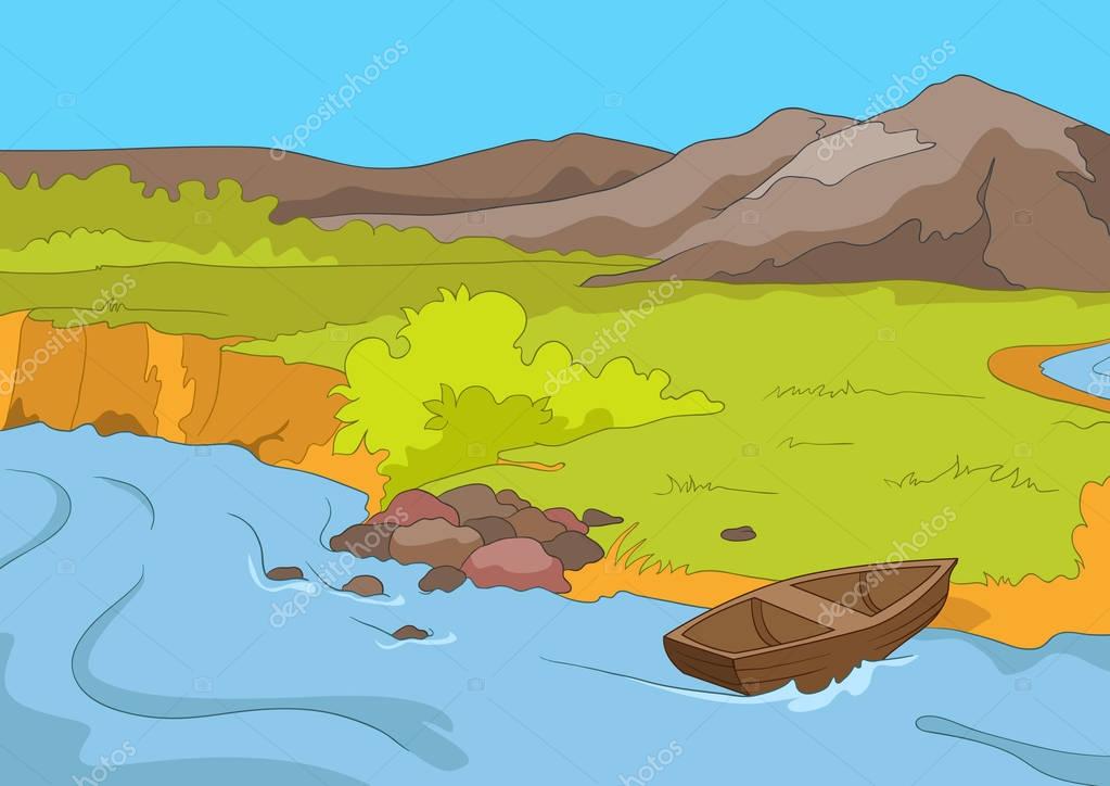 Cartoon background of mountain lake. Stock Photo by ©VisualGeneration 129373900 Cartoon background of mountain lake. Stock Photo by ©VisualGeneration 129373900