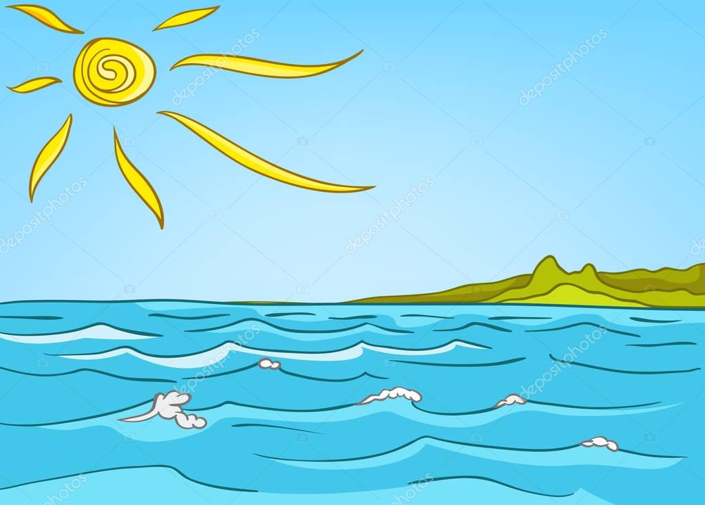 photo Water Ocean Background Cartoon cartoon background of sea landscape stock photo image by c visualgeneration 129376312