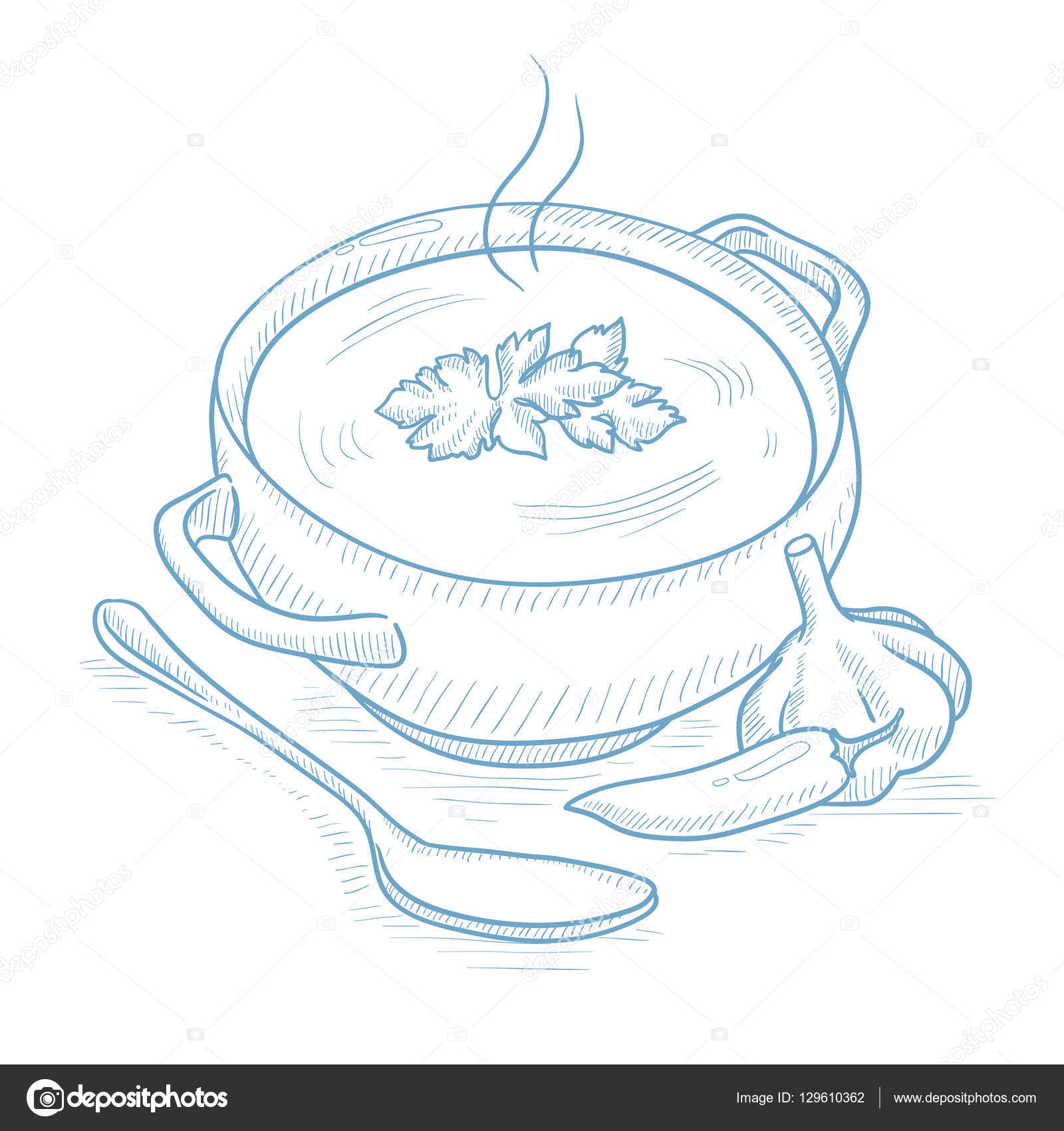Boy Eating Soup Drawing by CSA Images - Pixels